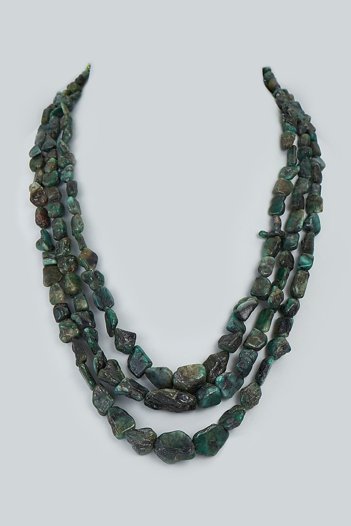 Gold Finish Layered Necklace Set by Moh-Maya by Disha Khatri at Pernia's Pop Up Shop
