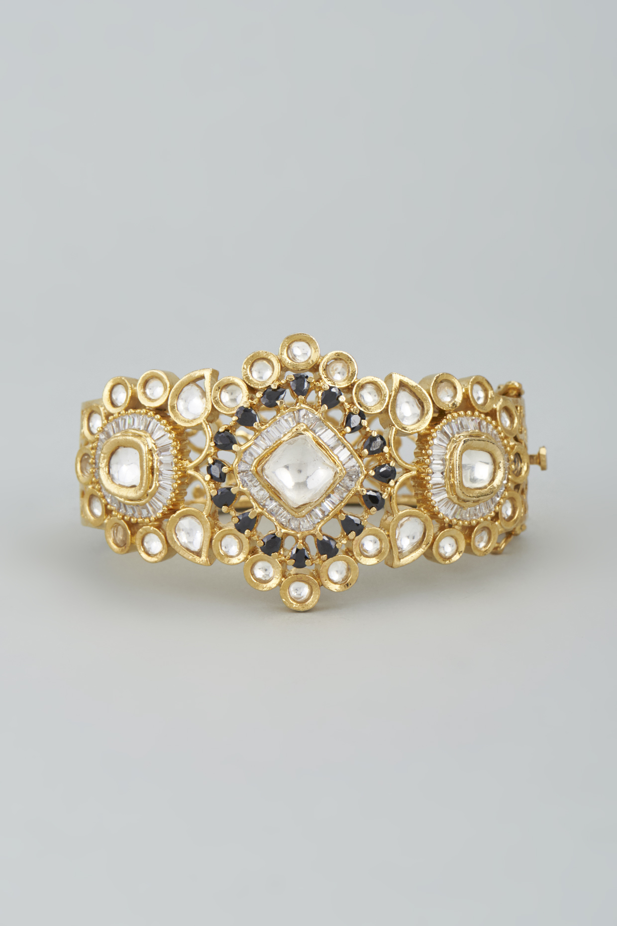 Gold Finish Openable Bracelet by Moh-Maya by Disha Khatri at Pernia's Pop Up Shop