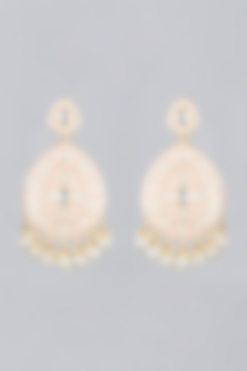 Gold Finish Chandbali Earrings by Moh-Maya by Disha Khatri at Pernia's Pop Up Shop