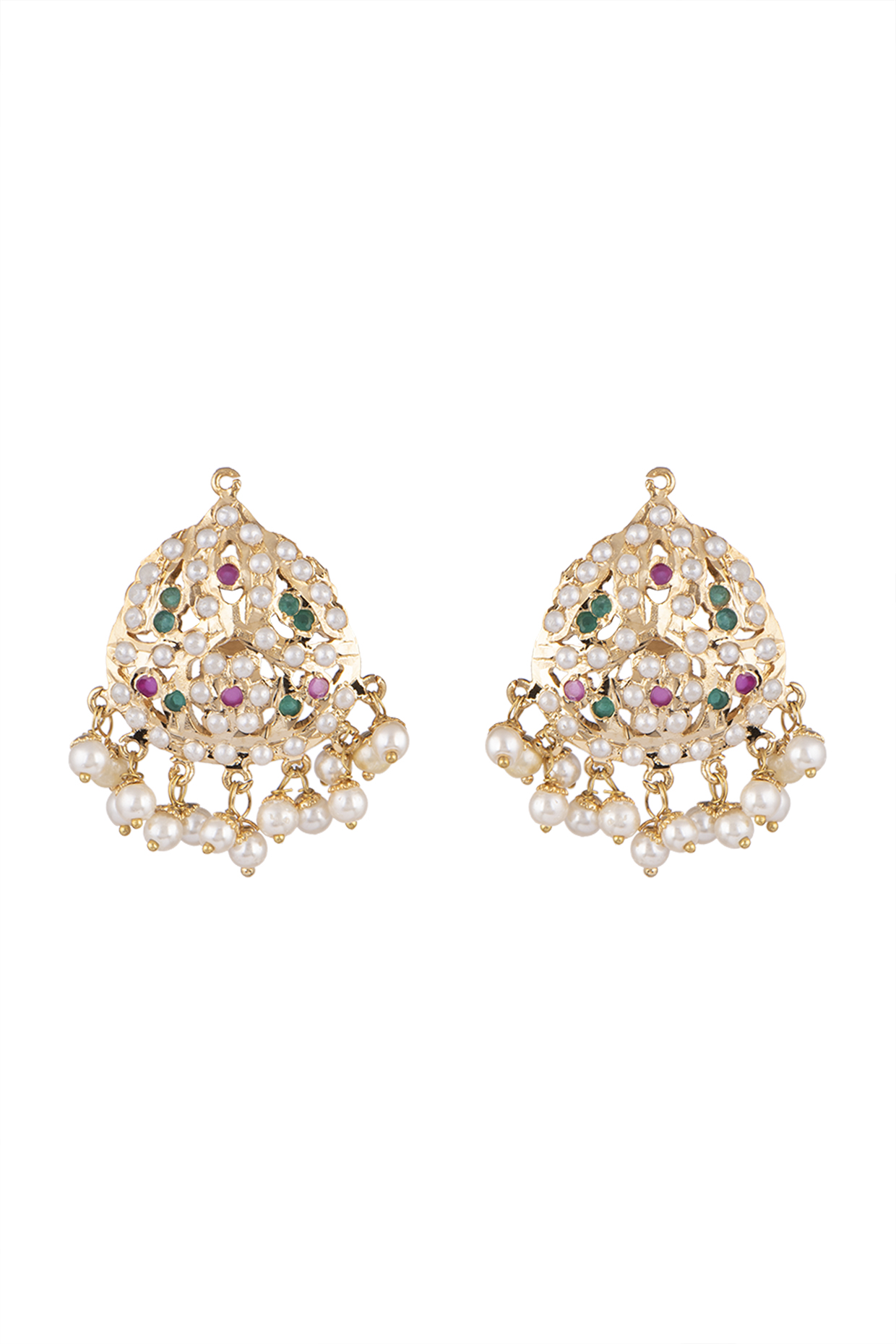 Gold Plated Small Earrings by Moh-Maya by Disha Khatri at Pernia's Pop Up Shop