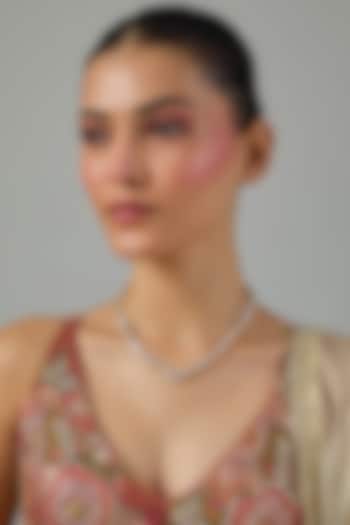 Gold Finish Swarovski Necklace by Moh-Maya by Disha Khatri at Pernia's Pop Up Shop
