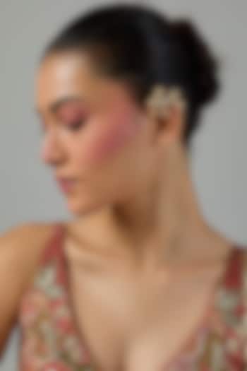 Gold Finish Kundan Polki Earcuffs by Moh-Maya by Disha Khatri at Pernia's Pop Up Shop