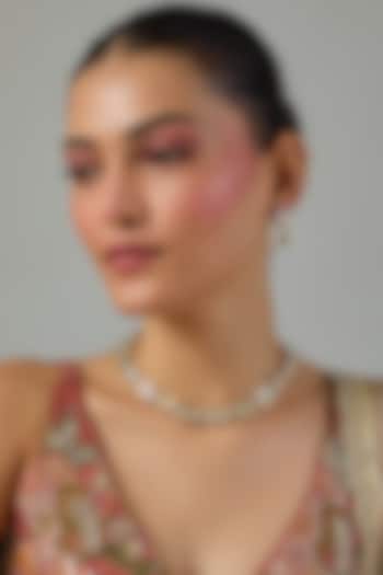 Gold Finish Multi-Colored Swarovski Necklace Set by Moh-Maya by Disha Khatri at Pernia's Pop Up Shop