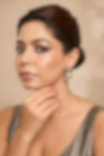 Gold Finish Kundan Polki & Beaded Dangler Earrings by Moh-Maya by Disha Khatri at Pernia's Pop Up Shop