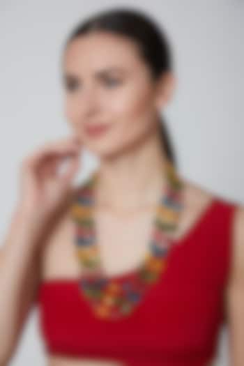 Multi Colored Beaded Necklace by Moh-Maya By Disha Khatri