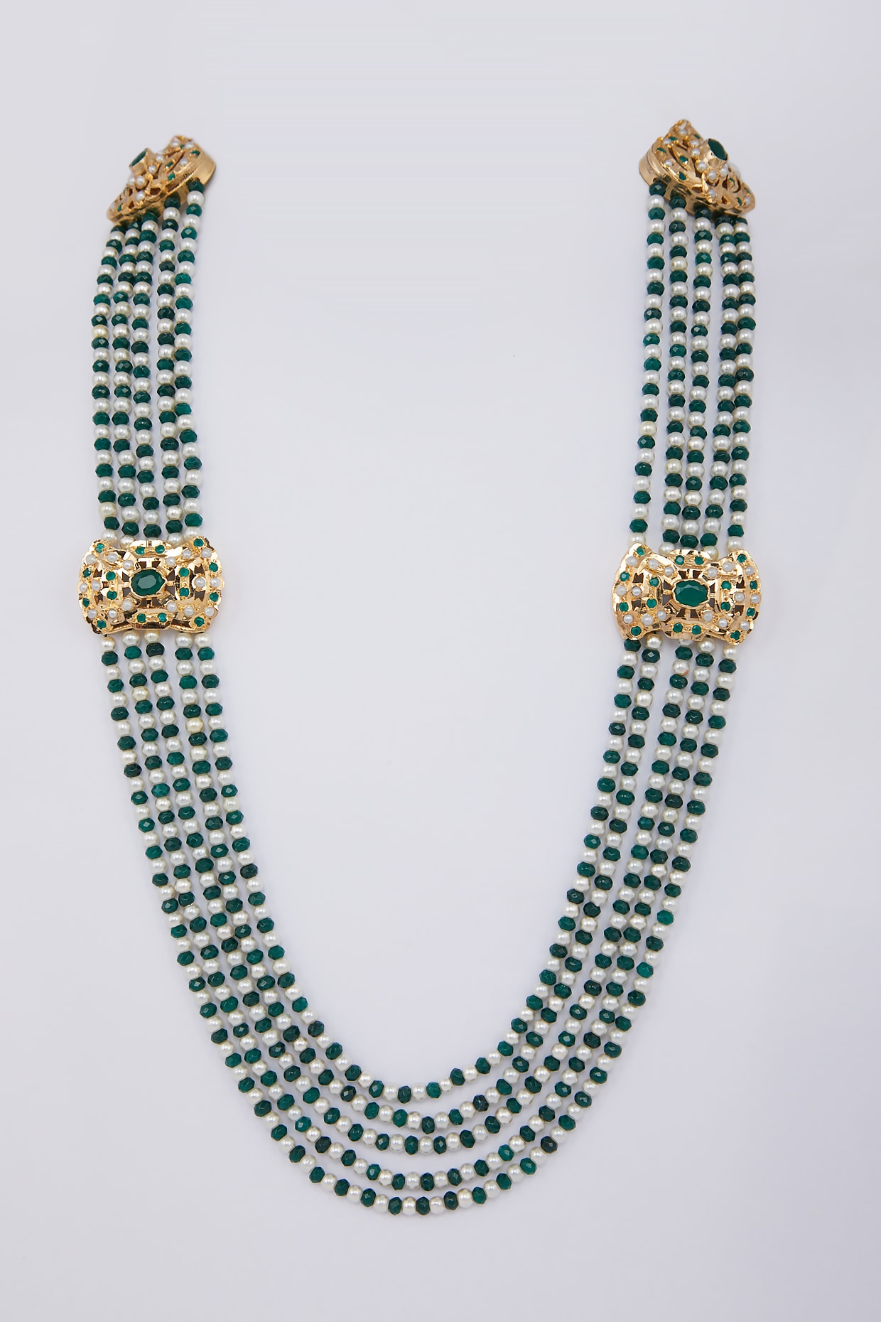 Green beads necklace shop designs
