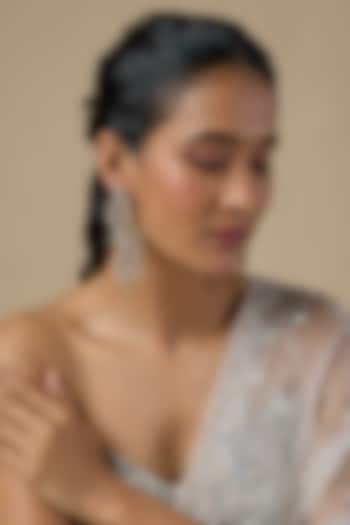 Gold Finish Kundan Polki & Turquoise Stone Dangler Earrings by Moh-Maya by Disha Khatri at Pernia's Pop Up Shop