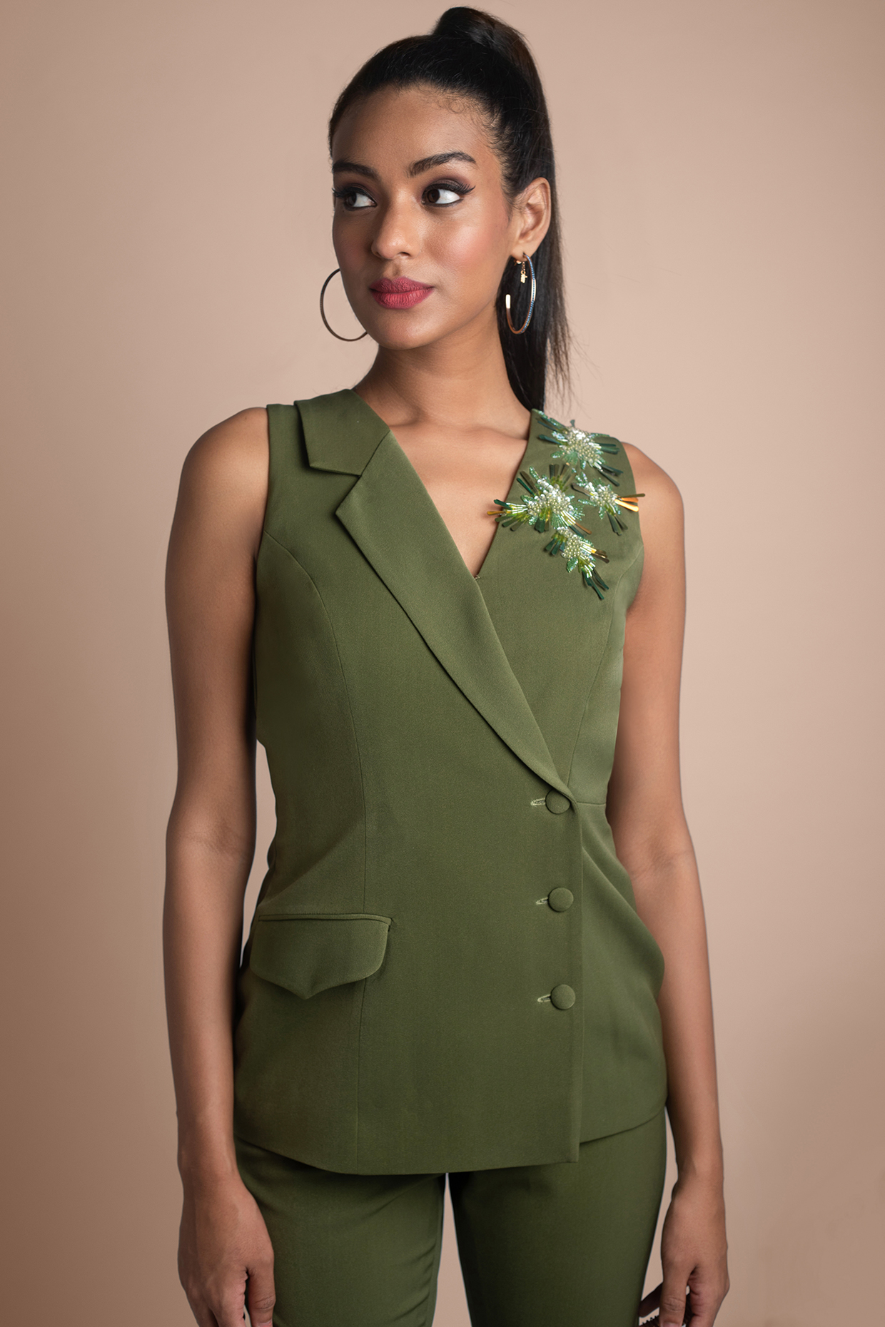 Moss green blazer store