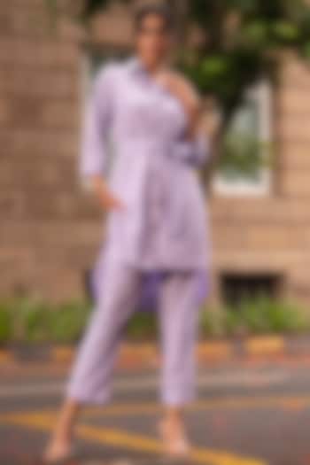 Lilac Cotton Co-Ord Set by Mehak Murpana at Pernia's Pop Up Shop