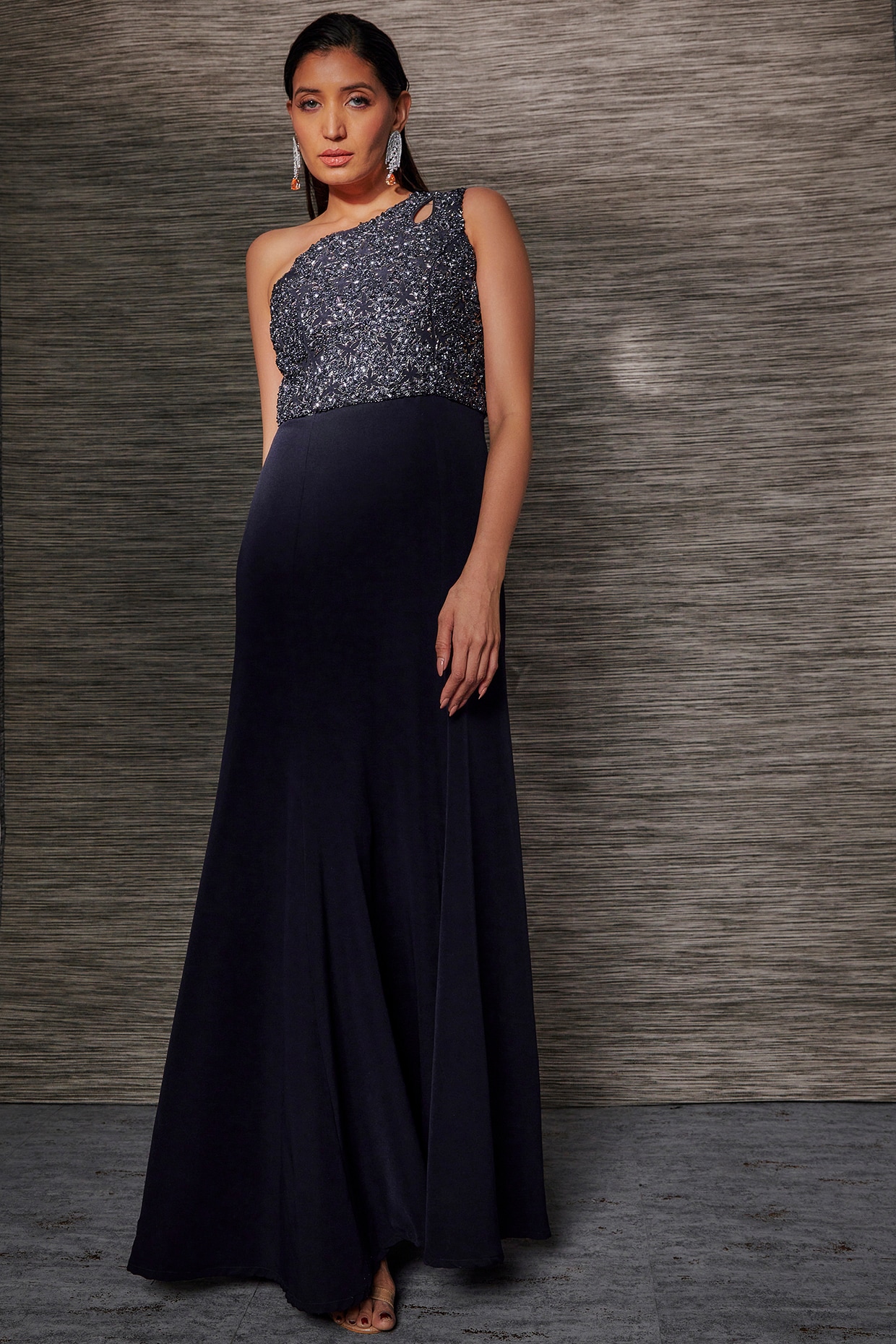 long fish cut gown
