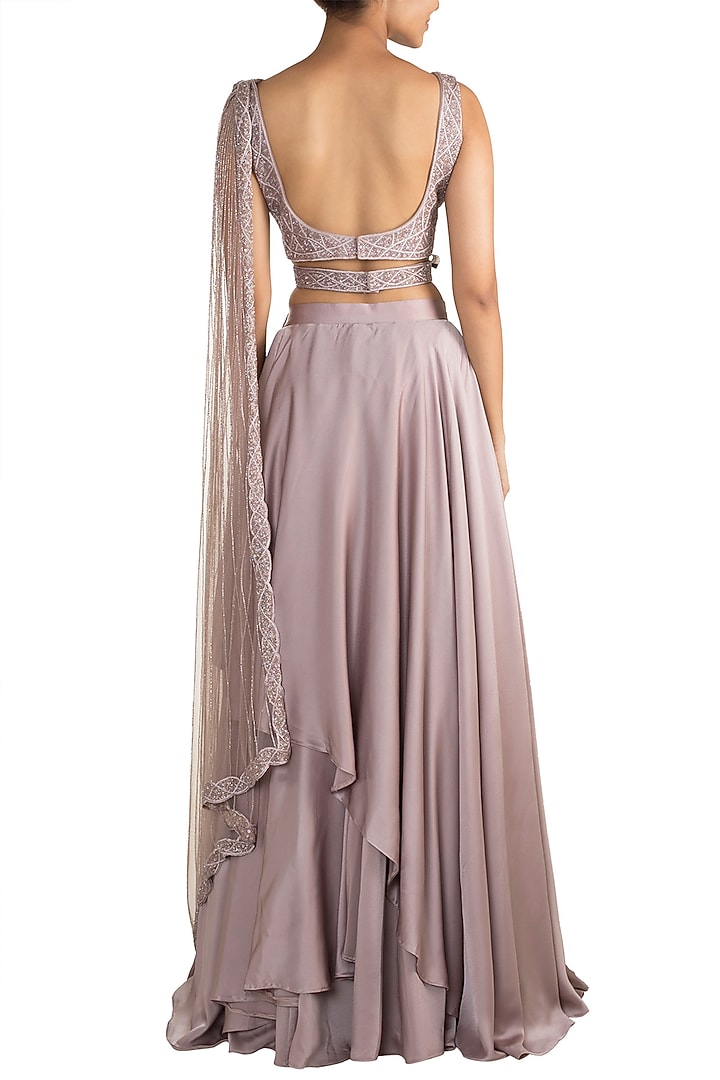 Nude Embellished Wedding Lehenga Set by Mehak Murpana at Pernia's Pop Up Shop