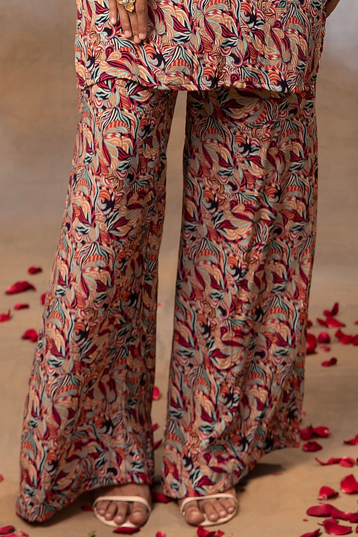 Multi-Colored Crepe Printed Kurta Set by Mehak Murpana at Pernia's Pop Up Shop