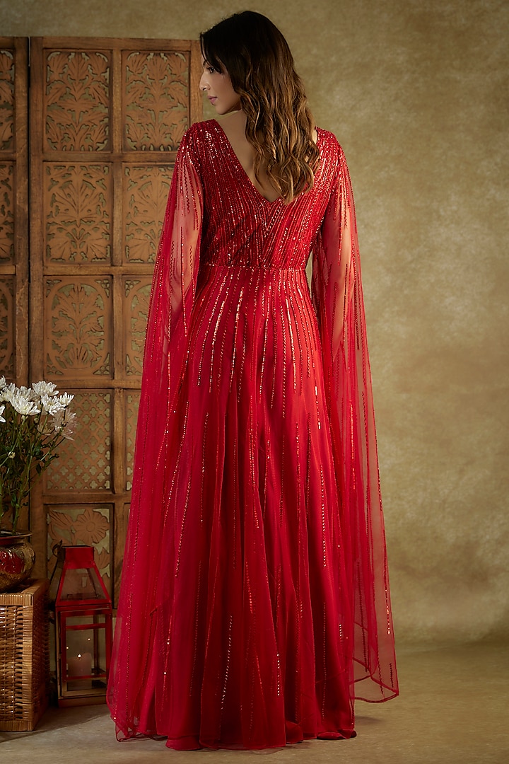 green emerald velvet dress Red Dahlia Lustre Gown– Teuta Matoshi