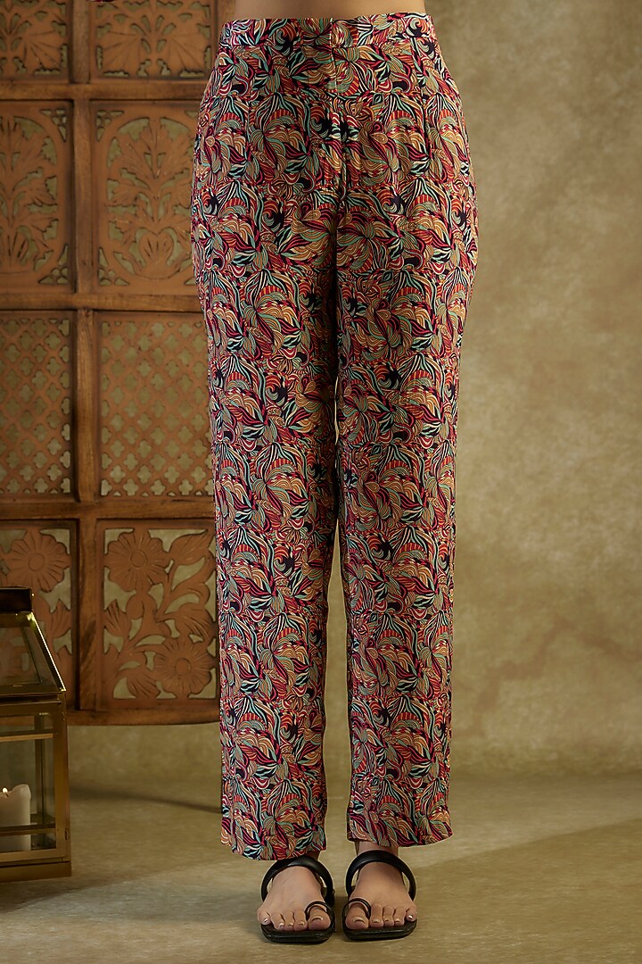 Multi-Colored Crepe Printed Co-Ord Set by Mehak Murpana at Pernia's Pop Up Shop
