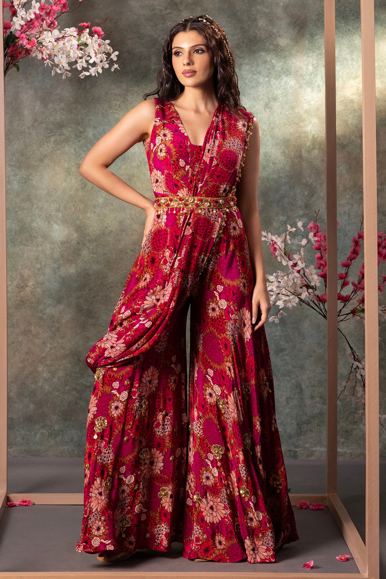 Formal floral jumpsuit new arrivals