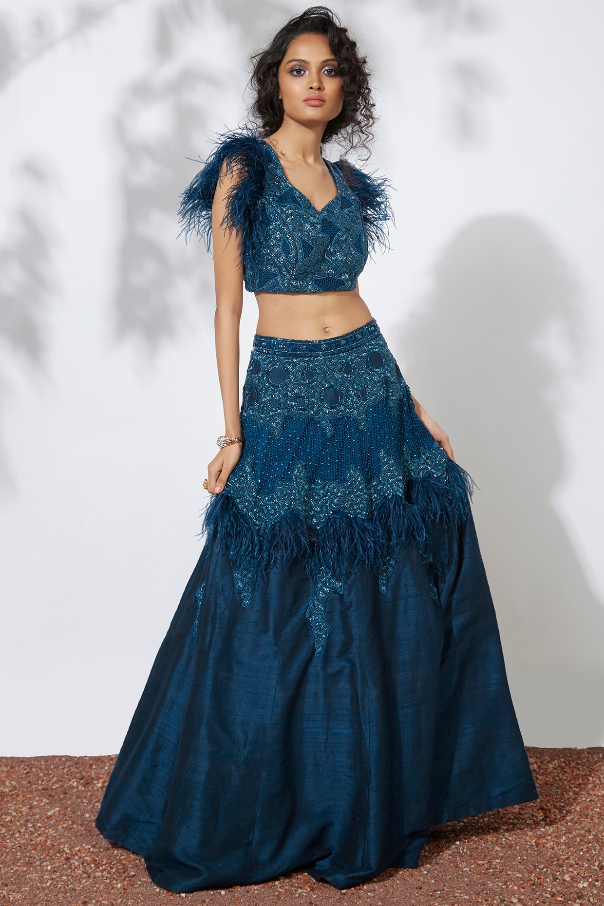 Buy Designer Crop Top Lehenga online at 