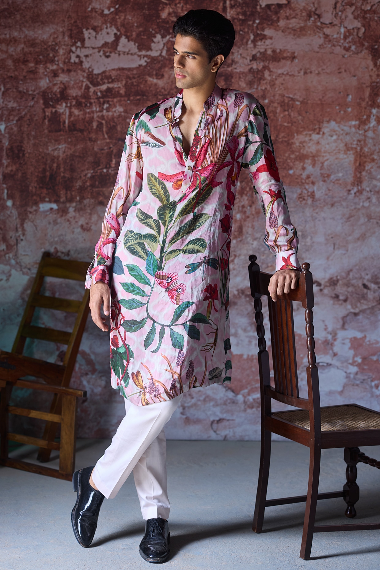 Buy Cherry Kurta Pajama for men Online from Indian Designers 2024