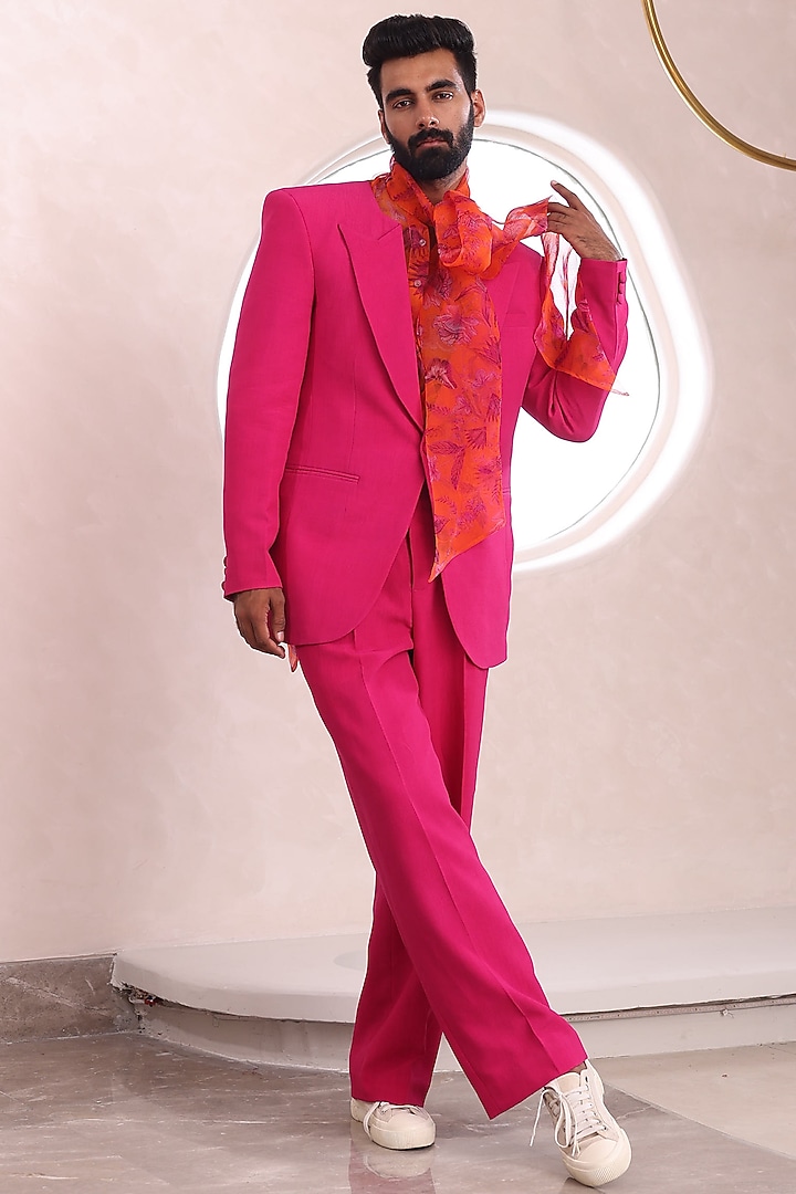 Man Pink Blazer Sets Light Pink Blazer Mens Top