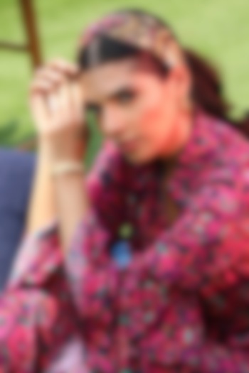 Pink Embellished Headband by Mehak Murpana Accessories at Pernia's Pop Up Shop
