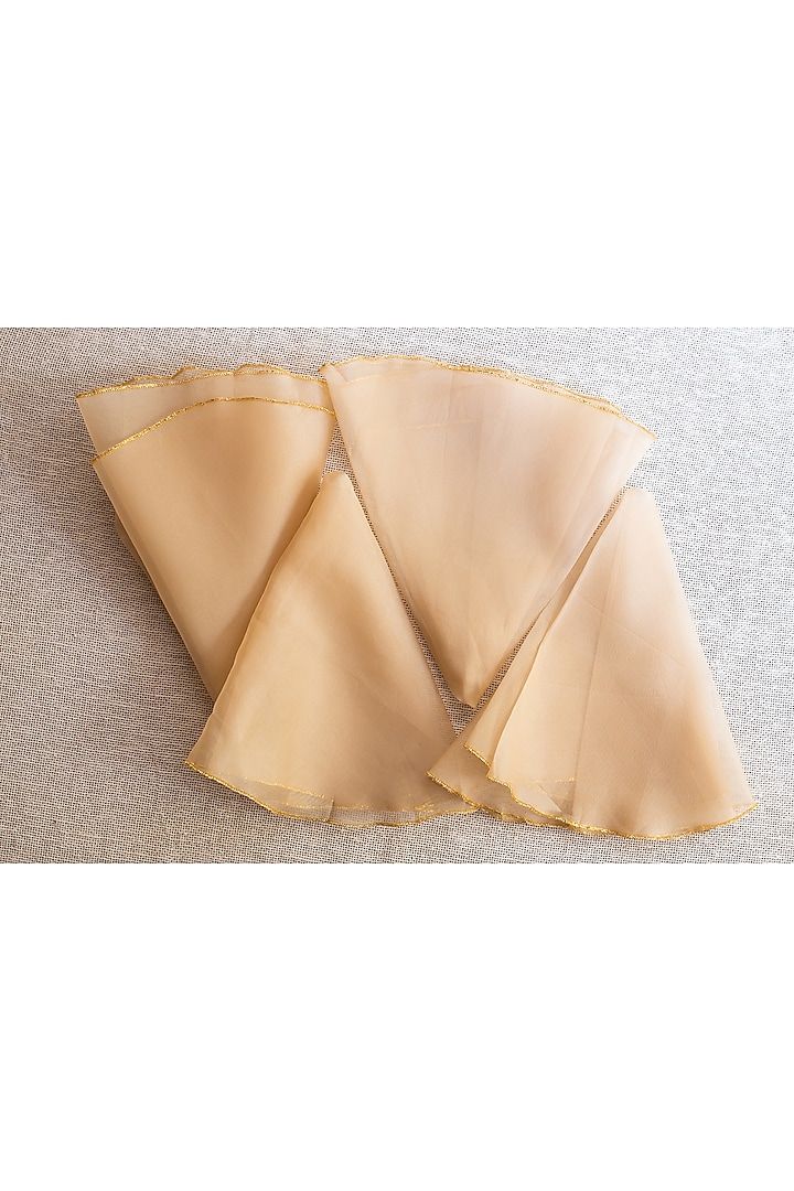 Gold Organza Napkins by Chrysante By Gunjan Gupta at Pernia's Pop Up Shop