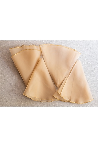Gold Organza Napkins by Chrysante By Gunjan Gupta