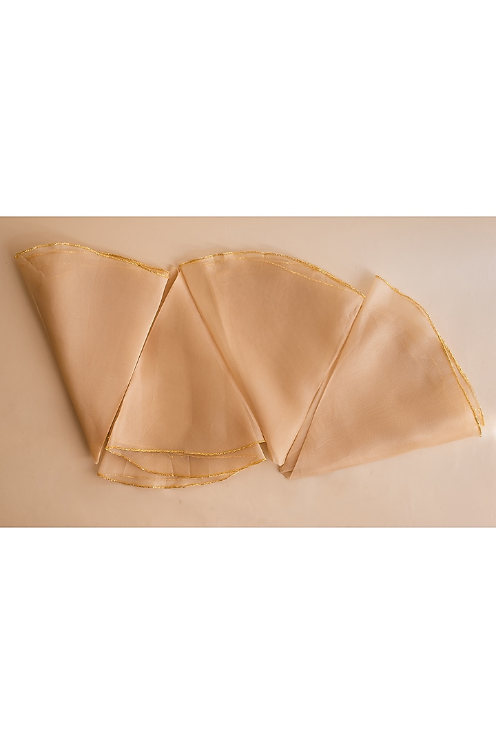 Gold Organza Napkins by Chrysante By Gunjan Gupta at Pernia's Pop Up Shop