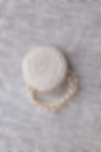White Beaded Napkin Rings by Chrysante By Gunjan Gupta