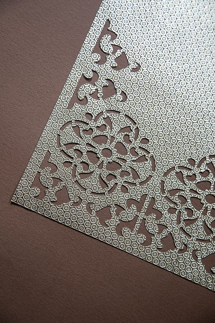 Gold Leather Placemats by Chrysante By Gunjan Gupta at Pernia's Pop Up Shop