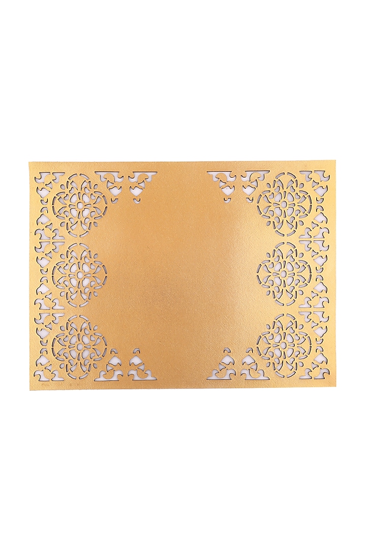 Gold Leather Placemats by Chrysante By Gunjan Gupta at Pernia's Pop Up Shop