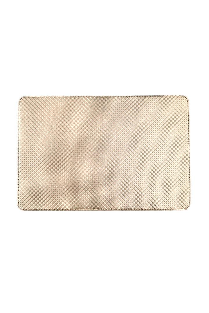 Golden Leather Luxury Placemats by Chrysante By Gunjan Gupta at Pernia's Pop Up Shop