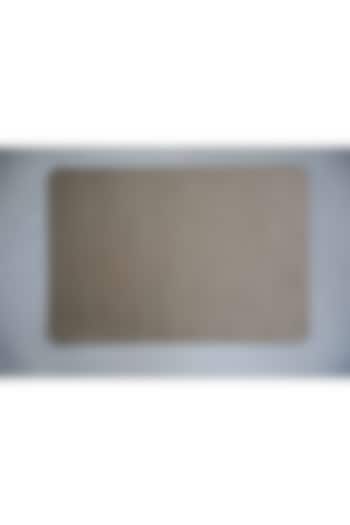 Metallic Grey Faux Leather Placement Set by Chrysante By Gunjan Gupta at Pernia's Pop Up Shop