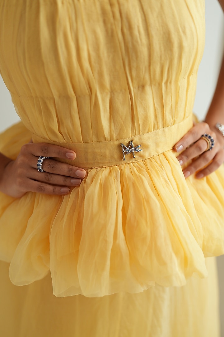 Multi-Colored Organza Floral Printed Halter Engagement Gown by MMVM at Pernia's Pop Up Shop