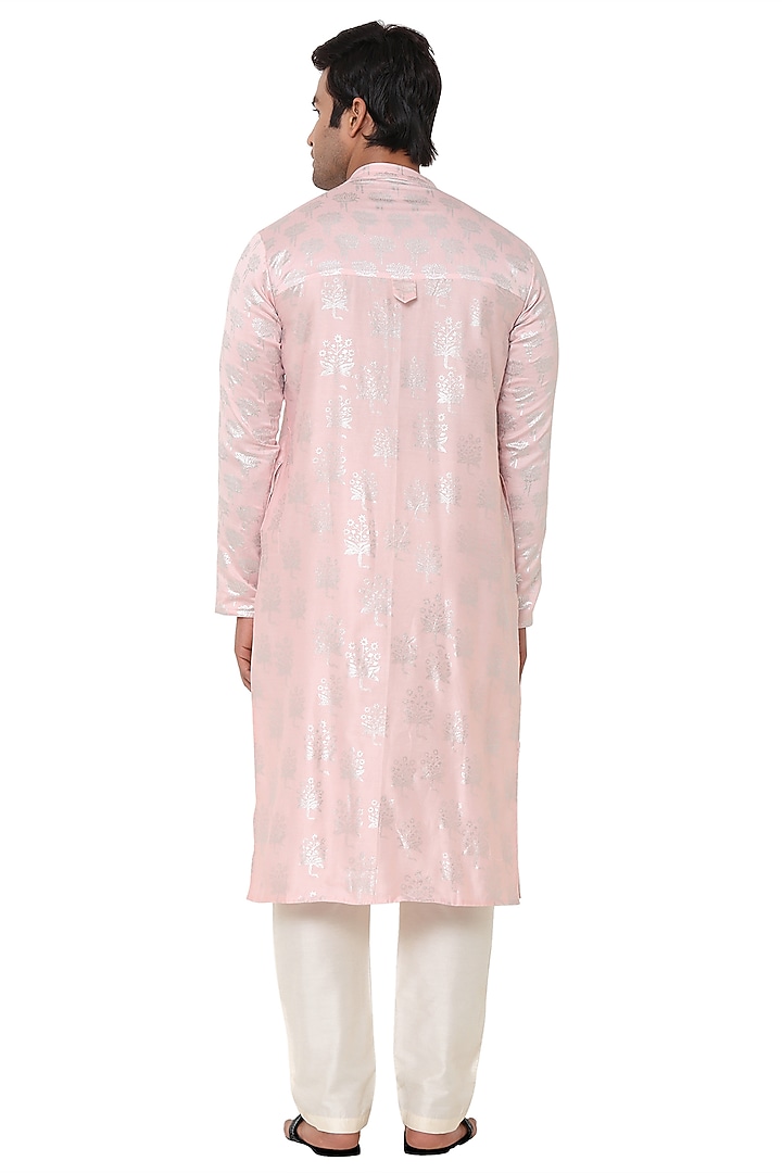 Baby Pink Printed Kurta by Masaba Men at Pernia's Pop Up Shop