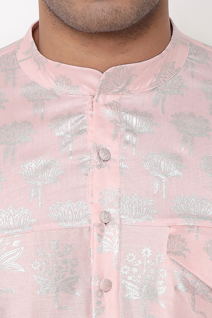 Baby Pink Printed Kurta by Masaba Men at Pernia's Pop Up Shop