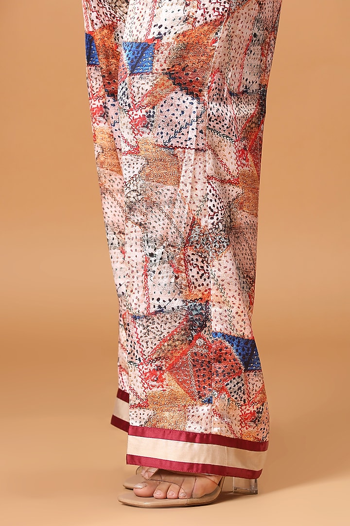 Multi-Colored Silk Abstract Mosaic Pattern Co-Ord Set by Monarch at Pernia's Pop Up Shop