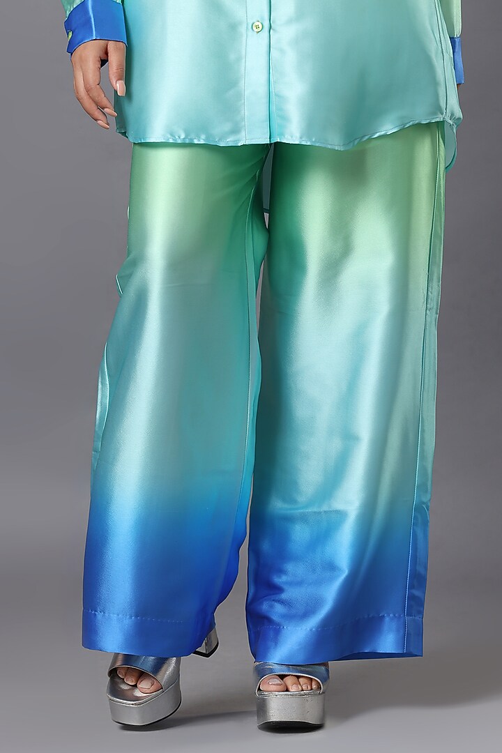 Blue Crepe Co-Ord Set by Monarch at Pernia's Pop Up Shop
