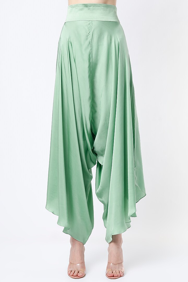 Mint Green Silk Kurta Set by Minaxi Dadoo at Pernia's Pop Up Shop