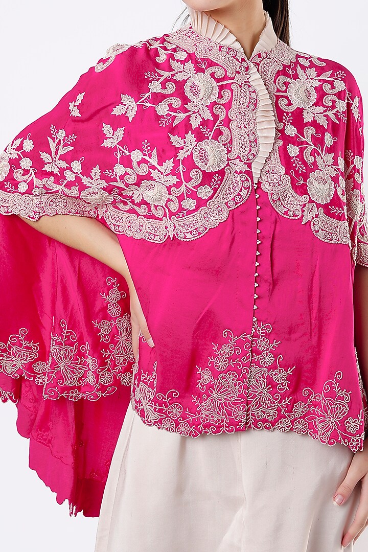 Rani Cape Set With Thread Work by Minaxi Dadoo at Pernia's Pop Up Shop