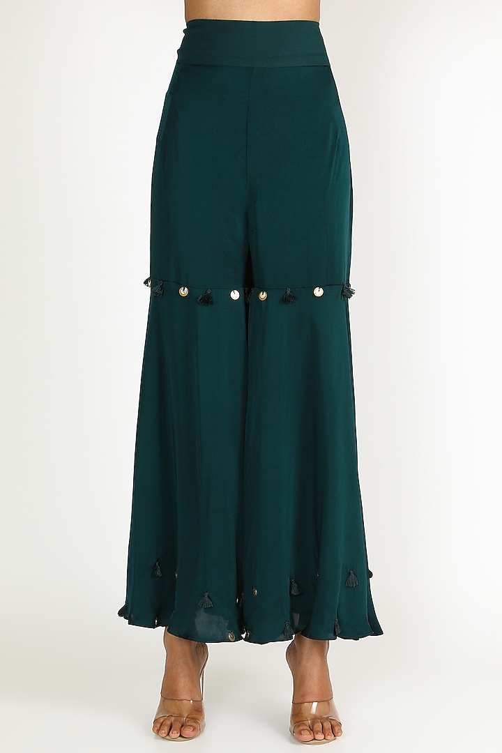 Midnight Blue Embroidered Tunic Set by Minaxi Dadoo at Pernia's Pop Up Shop