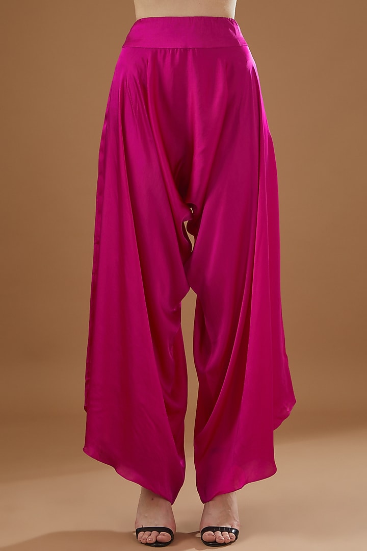 Rani Pink Dupion Cape Set by Minaxi Dadoo at Pernia's Pop Up Shop