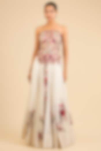 Ivory Chanderi Skirt Set by Minaxi Dadoo at Pernia's Pop Up Shop