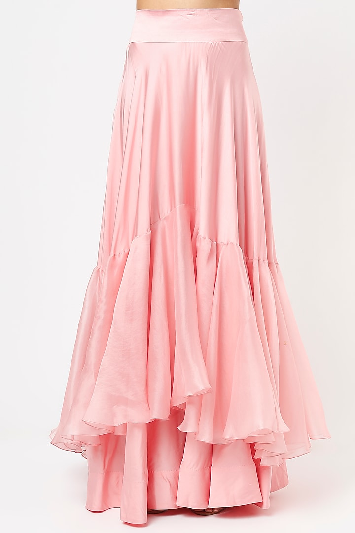 Pink Embroidered Cape Set by Minaxi Dadoo at Pernia's Pop Up Shop