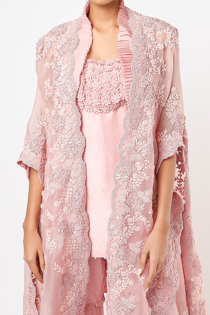 Pink Dupion Gharara Set by Minaxi Dadoo at Pernia's Pop Up Shop
