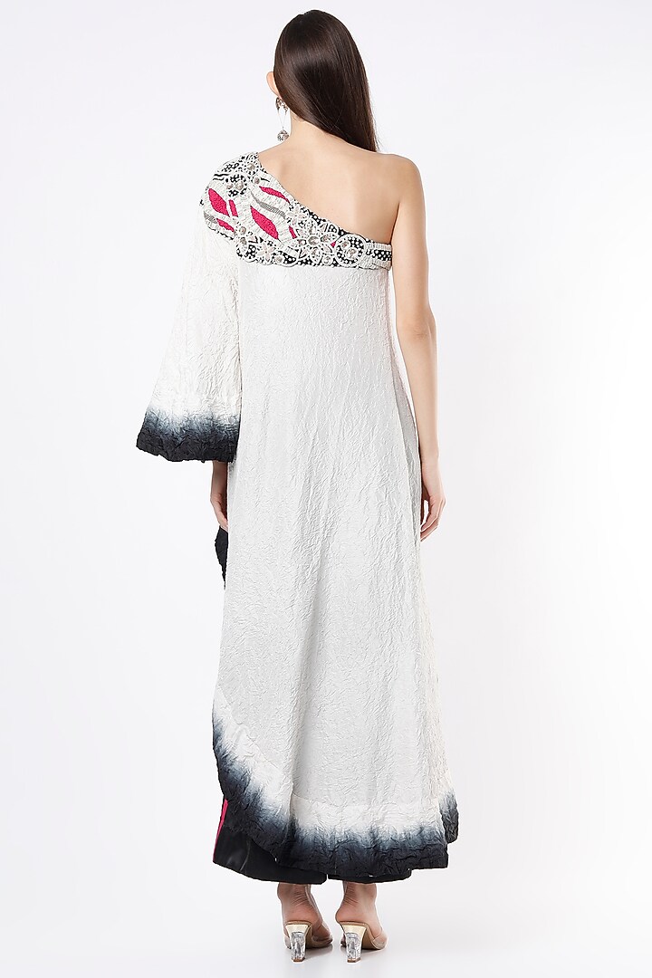 Off-White Dupion Silk Tunic Set by Minaxi Dadoo at Pernia's Pop Up Shop