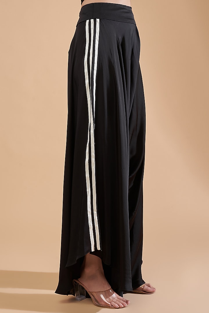 Black Dupion Cape Set by Minaxi Dadoo at Pernia's Pop Up Shop