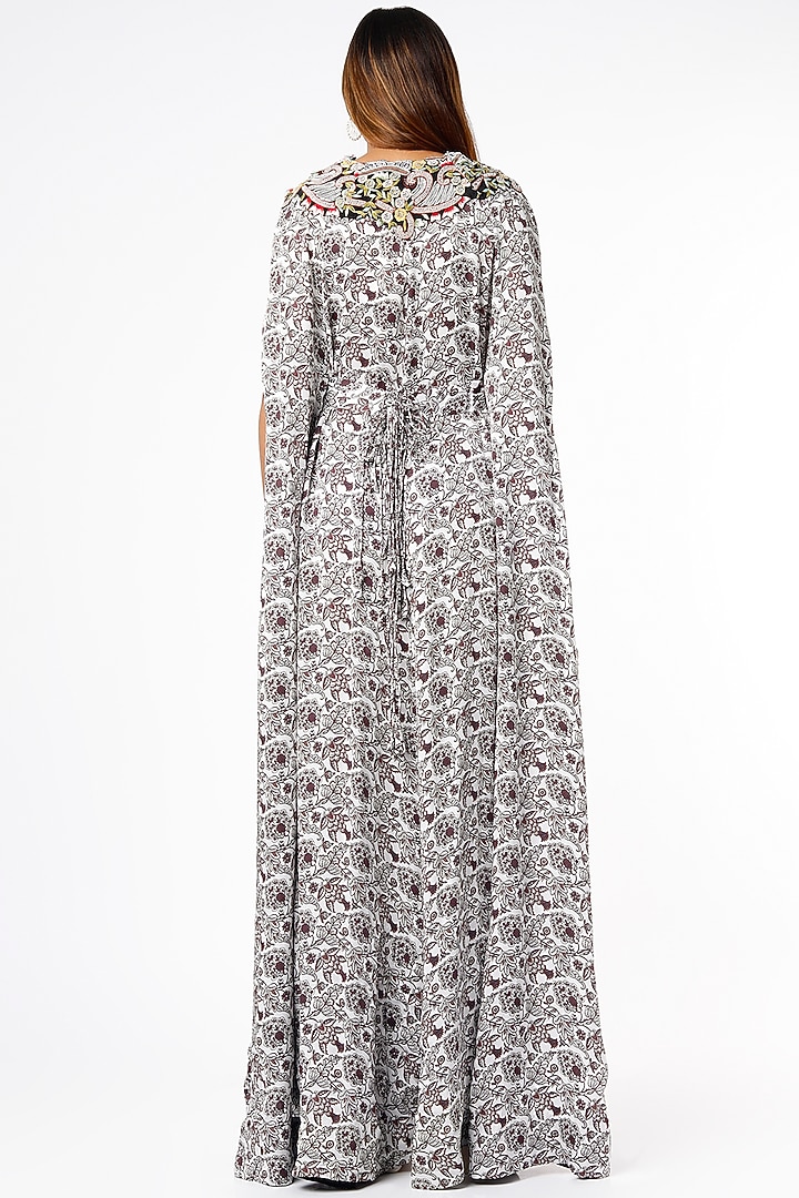 Black & White Printed Kaftan Set by Minaxi Dadoo at Pernia's Pop Up Shop