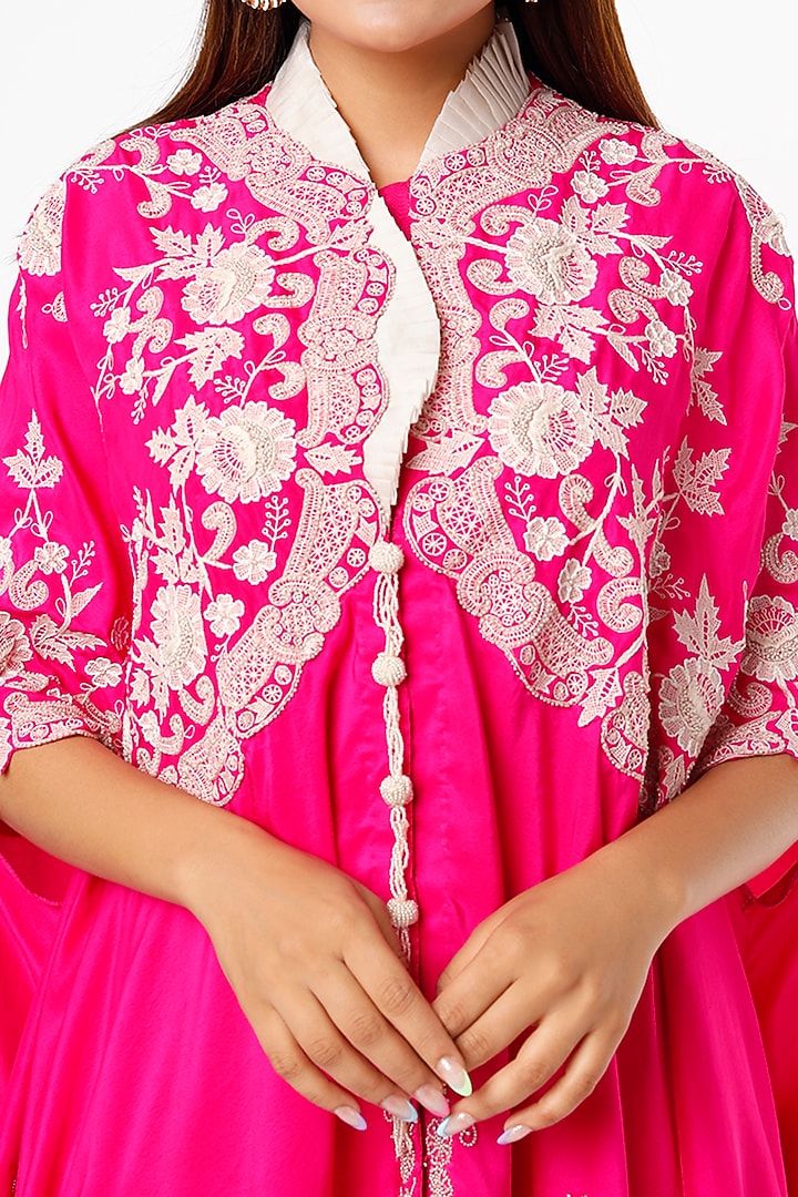 Rani Pink Organza Gharara Set by Minaxi Dadoo at Pernia's Pop Up Shop
