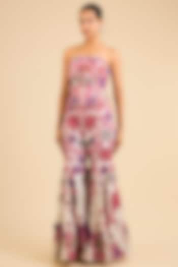 Multi-Colored Silk Gharara Set by Minaxi Dadoo at Pernia's Pop Up Shop