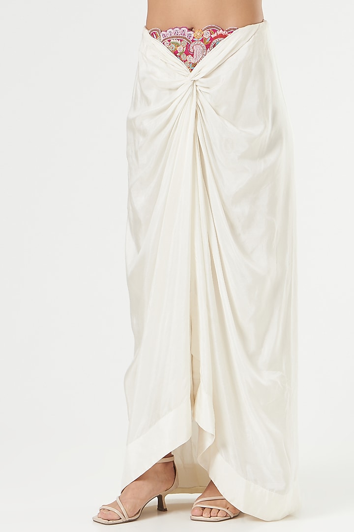 Ivory Dupion Skirt Set by Minaxi Dadoo at Pernia's Pop Up Shop