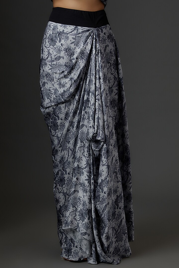 Multi-Colored Organza Printed Cape Set by Minaxi Dadoo at Pernia's Pop Up Shop